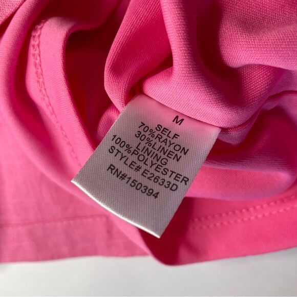 Etophe Studios puff sleeve feminine A-line Mini Dress M hot pink - Picture 9 of 9